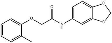 N-(1,3-benzodioxol-5-yl)-2-(2-methylphenoxy)acetamide 구조식 이미지