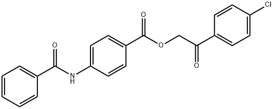 2-(4-chlorophenyl)-2-oxoethyl 4-(benzoylamino)benzoate Structure