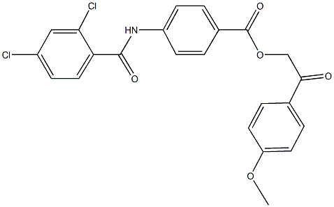 2-(4-methoxyphenyl)-2-oxoethyl 4-[(2,4-dichlorobenzoyl)amino]benzoate Structure