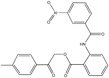 2-(4-methylphenyl)-2-oxoethyl 2-({3-nitrobenzoyl}amino)benzoate 구조식 이미지