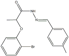 2-(2-bromophenoxy)-N'-(4-methylbenzylidene)propanohydrazide Structure