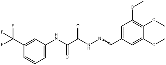 2-oxo-N-[3-(trifluoromethyl)phenyl]-2-[2-(3,4,5-trimethoxybenzylidene)hydrazino]acetamide 구조식 이미지