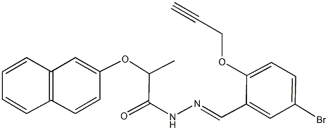 N'-[5-bromo-2-(2-propynyloxy)benzylidene]-2-(2-naphthyloxy)propanohydrazide 구조식 이미지
