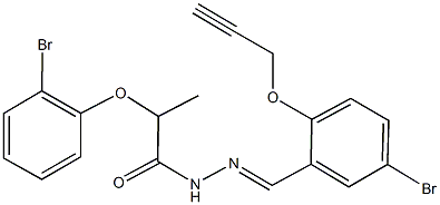 2-(2-bromophenoxy)-N'-[5-bromo-2-(2-propynyloxy)benzylidene]propanohydrazide Structure