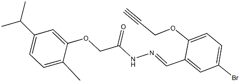 N'-[5-bromo-2-(2-propynyloxy)benzylidene]-2-(5-isopropyl-2-methylphenoxy)acetohydrazide 구조식 이미지