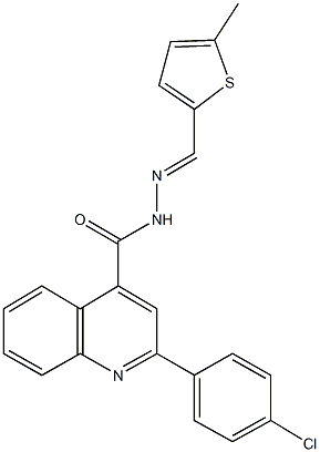 2-(4-chlorophenyl)-N'-[(5-methyl-2-thienyl)methylene]-4-quinolinecarbohydrazide Structure