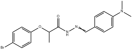 2-(4-bromophenoxy)-N'-[4-(dimethylamino)benzylidene]propanohydrazide Structure