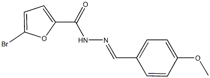 5-bromo-N'-(4-methoxybenzylidene)-2-furohydrazide 구조식 이미지