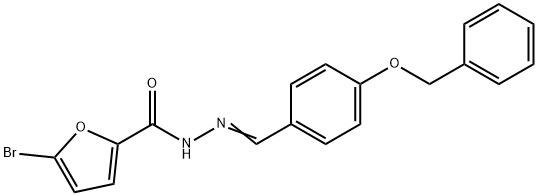 N'-[4-(benzyloxy)benzylidene]-5-bromo-2-furohydrazide 구조식 이미지