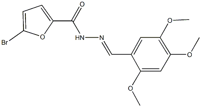 5-bromo-N'-(2,4,5-trimethoxybenzylidene)-2-furohydrazide 구조식 이미지