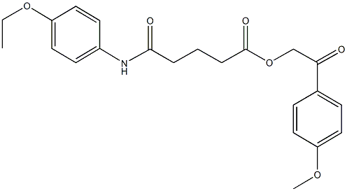 2-(4-methoxyphenyl)-2-oxoethyl 5-(4-ethoxyanilino)-5-oxopentanoate 구조식 이미지