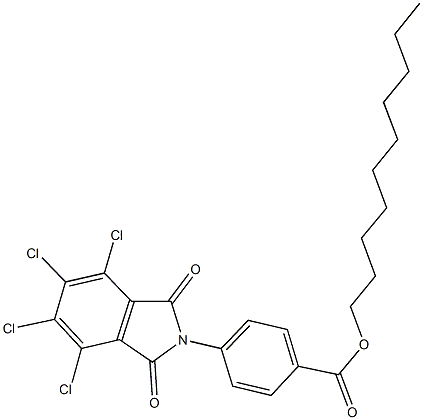 decyl 4-(4,5,6,7-tetrachloro-1,3-dioxo-1,3-dihydro-2H-isoindol-2-yl)benzoate 구조식 이미지