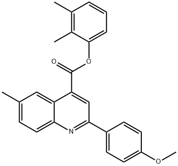 2,3-dimethylphenyl 2-(4-methoxyphenyl)-6-methyl-4-quinolinecarboxylate 구조식 이미지