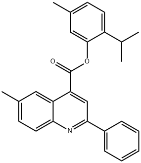 2-isopropyl-5-methylphenyl 6-methyl-2-phenyl-4-quinolinecarboxylate 구조식 이미지