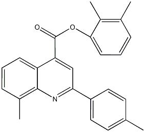 2,3-dimethylphenyl 8-methyl-2-(4-methylphenyl)-4-quinolinecarboxylate Structure