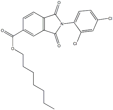 heptyl 2-(2,4-dichlorophenyl)-1,3-dioxoisoindoline-5-carboxylate 구조식 이미지