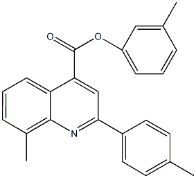 3-methylphenyl 8-methyl-2-(4-methylphenyl)-4-quinolinecarboxylate Structure