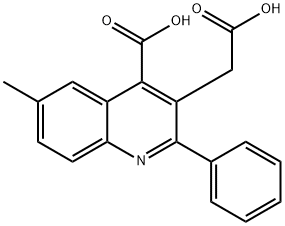 3-(carboxymethyl)-6-methyl-2-phenyl-4-quinolinecarboxylic acid Structure