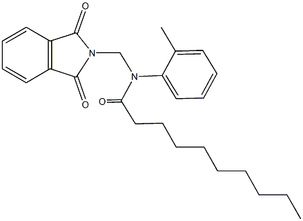 N-[(1,3-dioxo-1,3-dihydro-2H-isoindol-2-yl)methyl]-N-(2-methylphenyl)decanamide 구조식 이미지