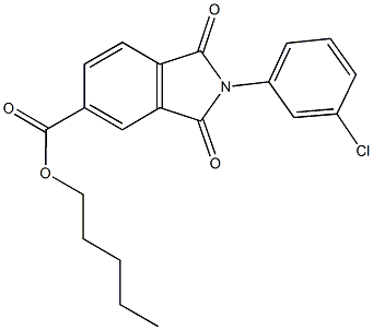 pentyl 2-(3-chlorophenyl)-1,3-dioxoisoindoline-5-carboxylate Structure
