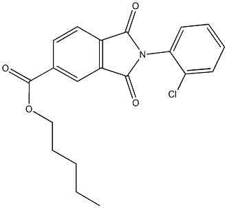 pentyl 2-(2-chlorophenyl)-1,3-dioxoisoindoline-5-carboxylate 구조식 이미지