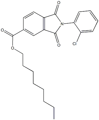 octyl 2-(2-chlorophenyl)-1,3-dioxoisoindoline-5-carboxylate 구조식 이미지