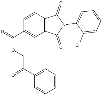 2-oxo-2-phenylethyl 2-(2-chlorophenyl)-1,3-dioxoisoindoline-5-carboxylate 구조식 이미지