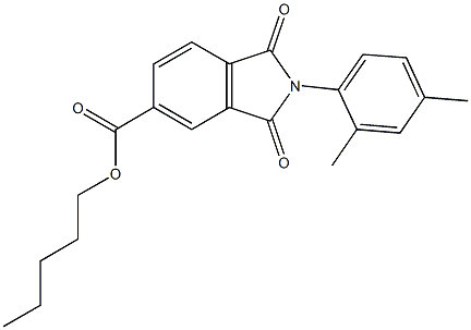 pentyl 2-(2,4-dimethylphenyl)-1,3-dioxoisoindoline-5-carboxylate 구조식 이미지