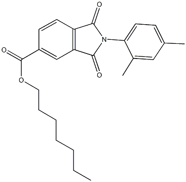 heptyl 2-(2,4-dimethylphenyl)-1,3-dioxoisoindoline-5-carboxylate 구조식 이미지