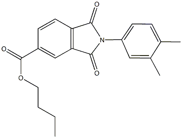 butyl 2-(3,4-dimethylphenyl)-1,3-dioxo-5-isoindolinecarboxylate Structure