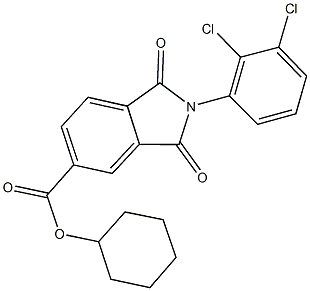 cyclohexyl 2-(2,3-dichlorophenyl)-1,3-dioxo-5-isoindolinecarboxylate 구조식 이미지