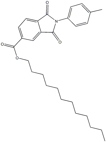 dodecyl 2-(4-methylphenyl)-1,3-dioxo-5-isoindolinecarboxylate 구조식 이미지