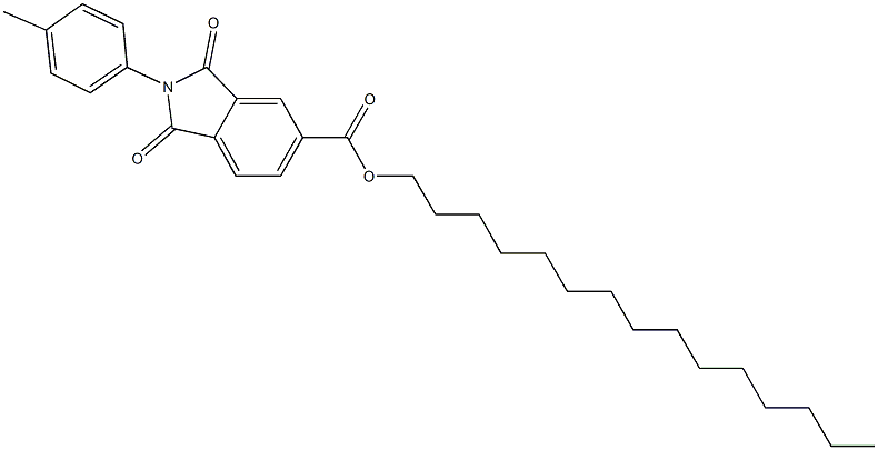 pentadecyl 2-(4-methylphenyl)-1,3-dioxo-5-isoindolinecarboxylate 구조식 이미지