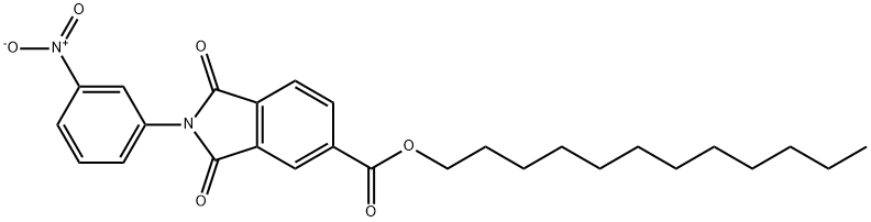 dodecyl 2-{3-nitrophenyl}-1,3-dioxoisoindoline-5-carboxylate 구조식 이미지