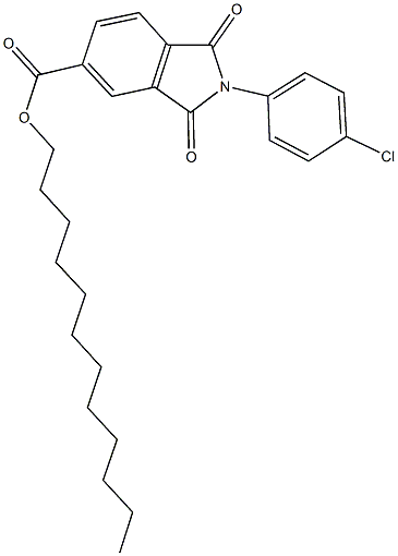 dodecyl 2-(4-chlorophenyl)-1,3-dioxo-5-isoindolinecarboxylate 구조식 이미지