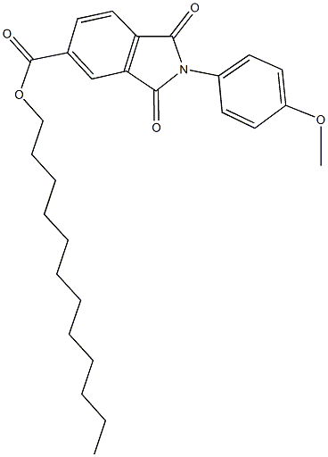 dodecyl 2-(4-methoxyphenyl)-1,3-dioxoisoindoline-5-carboxylate Structure
