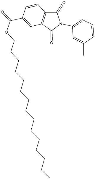 pentadecyl 2-(3-methylphenyl)-1,3-dioxo-5-isoindolinecarboxylate Structure