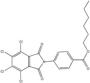 hexyl 4-(4,5,6,7-tetrachloro-1,3-dioxo-1,3-dihydro-2H-isoindol-2-yl)benzoate Structure