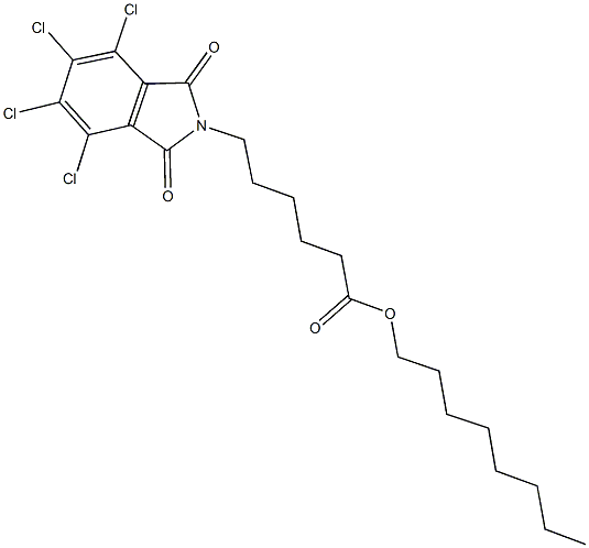 octyl 6-(4,5,6,7-tetrachloro-1,3-dioxo-1,3-dihydro-2H-isoindol-2-yl)hexanoate Structure