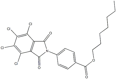 heptyl 4-(4,5,6,7-tetrachloro-1,3-dioxo-1,3-dihydro-2H-isoindol-2-yl)benzoate Structure
