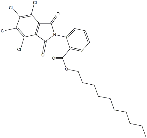 decyl 2-(4,5,6,7-tetrachloro-1,3-dioxo-1,3-dihydro-2H-isoindol-2-yl)benzoate 구조식 이미지