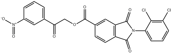 2-{3-nitrophenyl}-2-oxoethyl 2-(2,3-dichlorophenyl)-1,3-dioxoisoindoline-5-carboxylate Structure