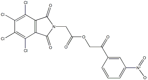 2-{3-nitrophenyl}-2-oxoethyl (4,5,6,7-tetrachloro-1,3-dioxo-1,3-dihydro-2H-isoindol-2-yl)acetate 구조식 이미지