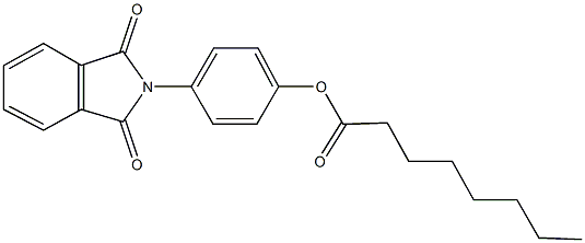 4-(1,3-dioxo-1,3-dihydro-2H-isoindol-2-yl)phenyl octanoate 구조식 이미지