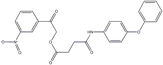 2-{3-nitrophenyl}-2-oxoethyl 4-oxo-4-(4-phenoxyanilino)butanoate Structure