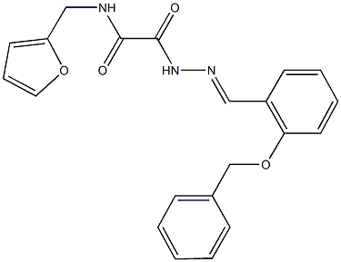 2-{2-[2-(benzyloxy)benzylidene]hydrazino}-N-(2-furylmethyl)-2-oxoacetamide 구조식 이미지