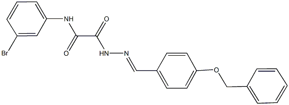 2-{2-[4-(benzyloxy)benzylidene]hydrazino}-N-(3-bromophenyl)-2-oxoacetamide Structure