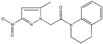 1-({3-nitro-5-methyl-1H-pyrazol-1-yl}acetyl)-1,2,3,4-tetrahydroquinoline 구조식 이미지