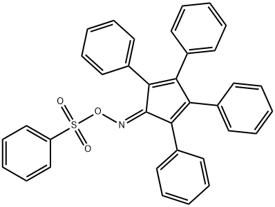 2,3,4,5-tetraphenyl-2,4-cyclopentadien-1-one O-(phenylsulfonyl)oxime 구조식 이미지