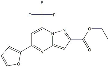 ethyl 5-(2-furyl)-7-(trifluoromethyl)pyrazolo[1,5-a]pyrimidine-2-carboxylate Structure